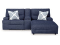 Acklen Place 3 Pc Power Reclining Sectional Sofa, Navy