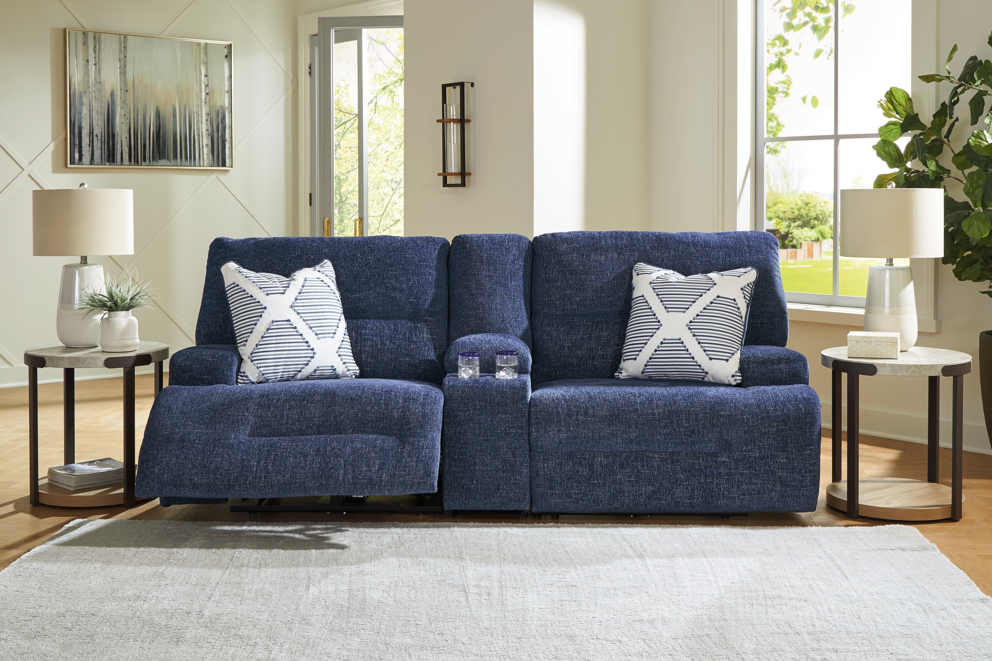 Acklen Place Navy 3-Piece Sectional