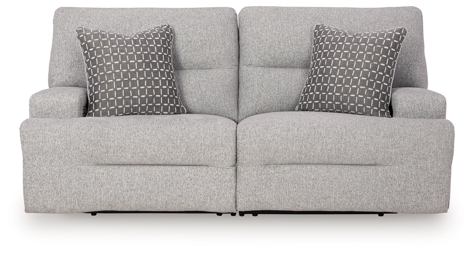 Acklen Place Pewter 2-Piece Power Reclining Sectional Loveseat