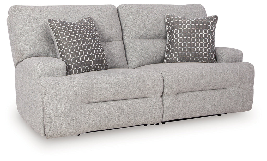 Acklen Place Pewter 2-Piece Power Reclining Sectional Loveseat