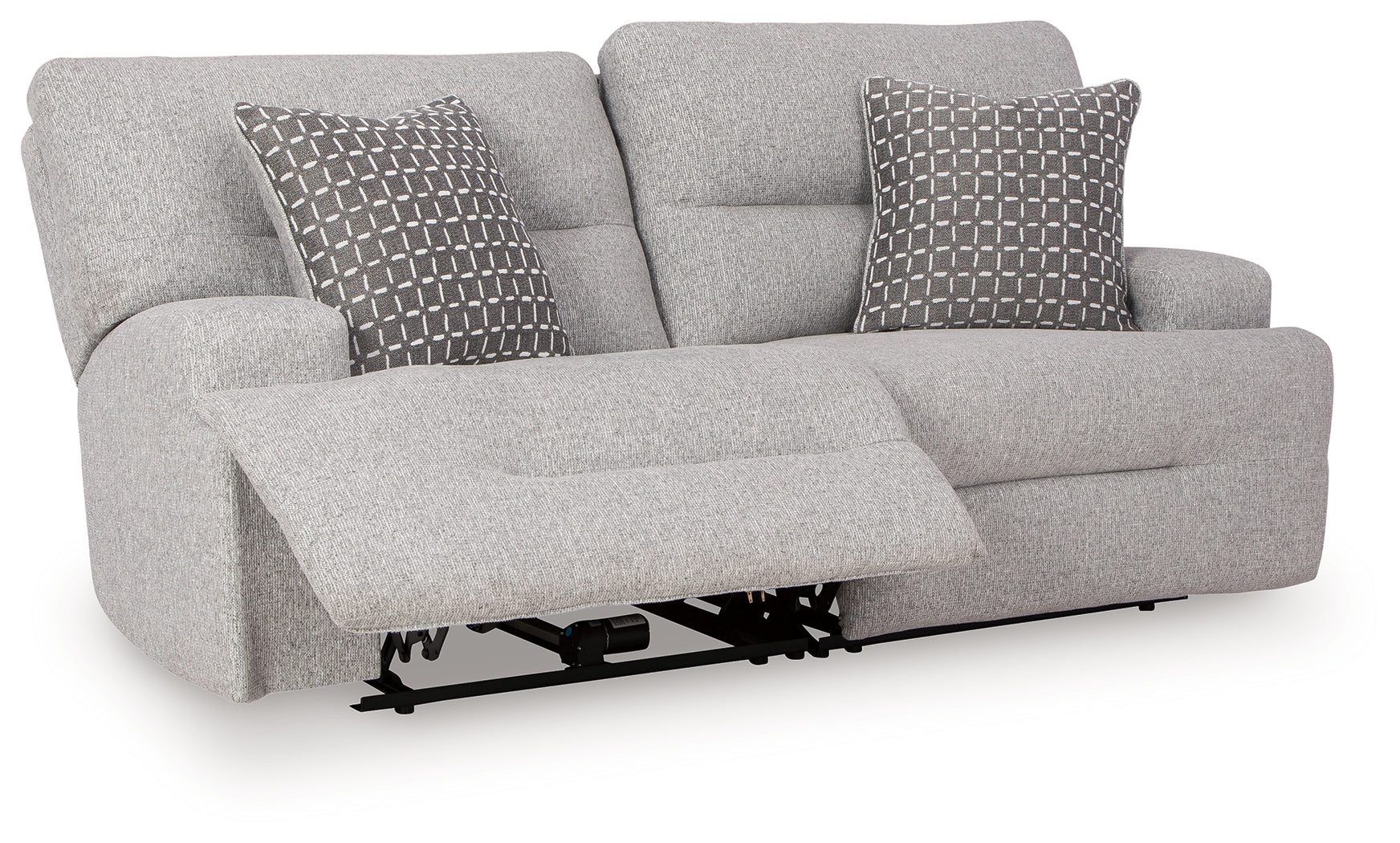 Acklen Place Pewter 2-Piece Power Reclining Sectional Loveseat