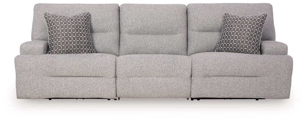Acklen Place Pewter 3-Piece Power Reclining Sectional Sofa