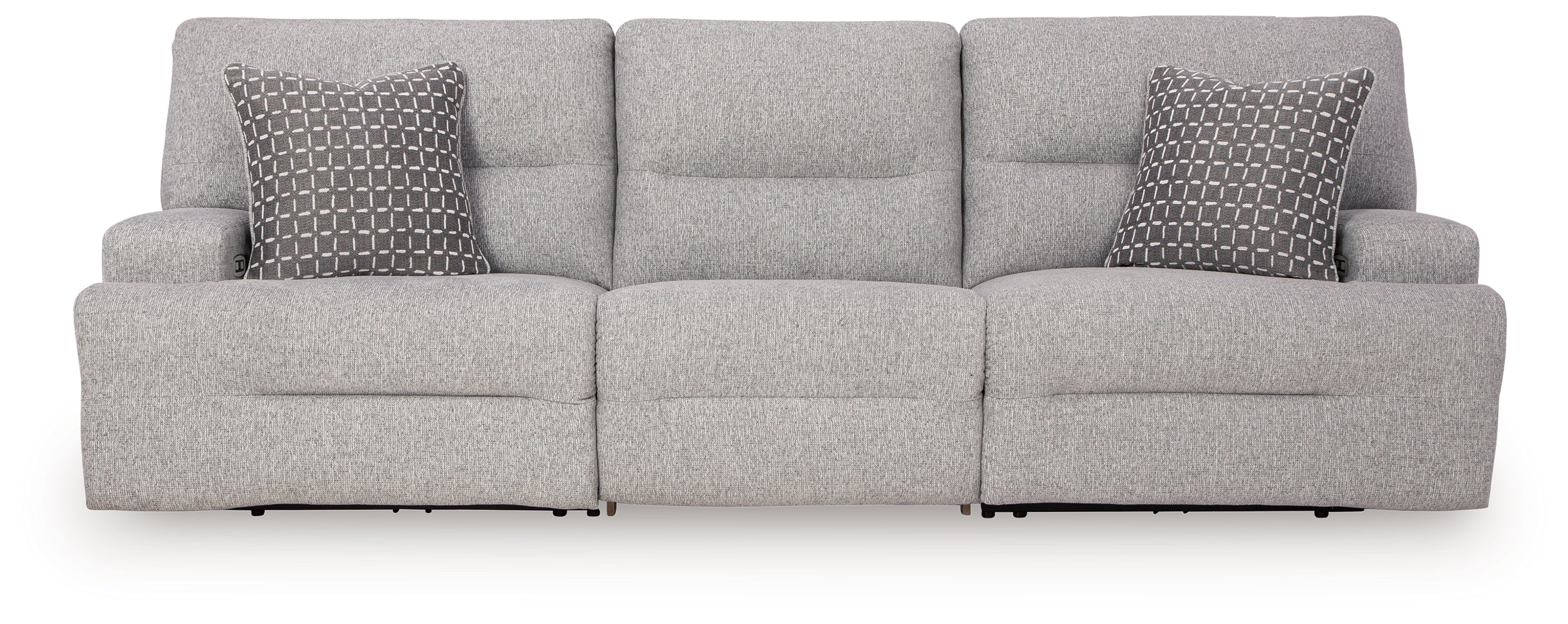 Acklen Place Pewter 3-Piece Power Reclining Sectional Sofa