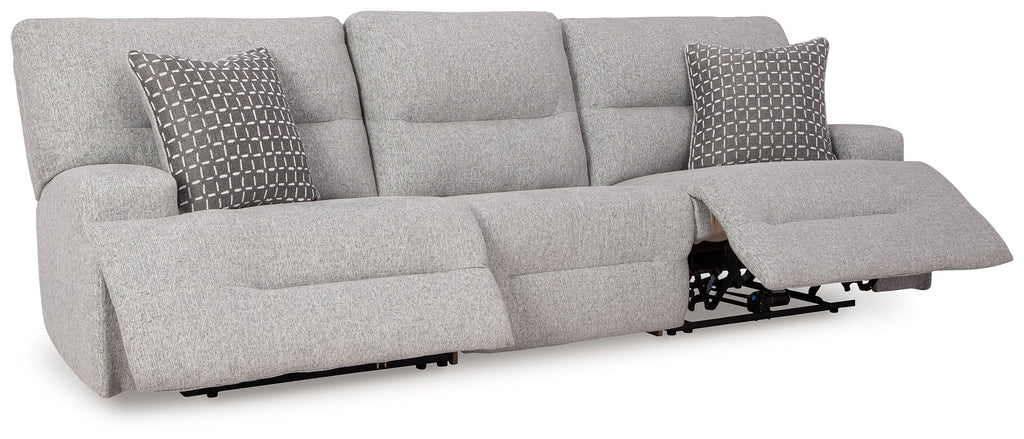 Acklen Place Pewter 3-Piece Power Reclining Sectional Sofa