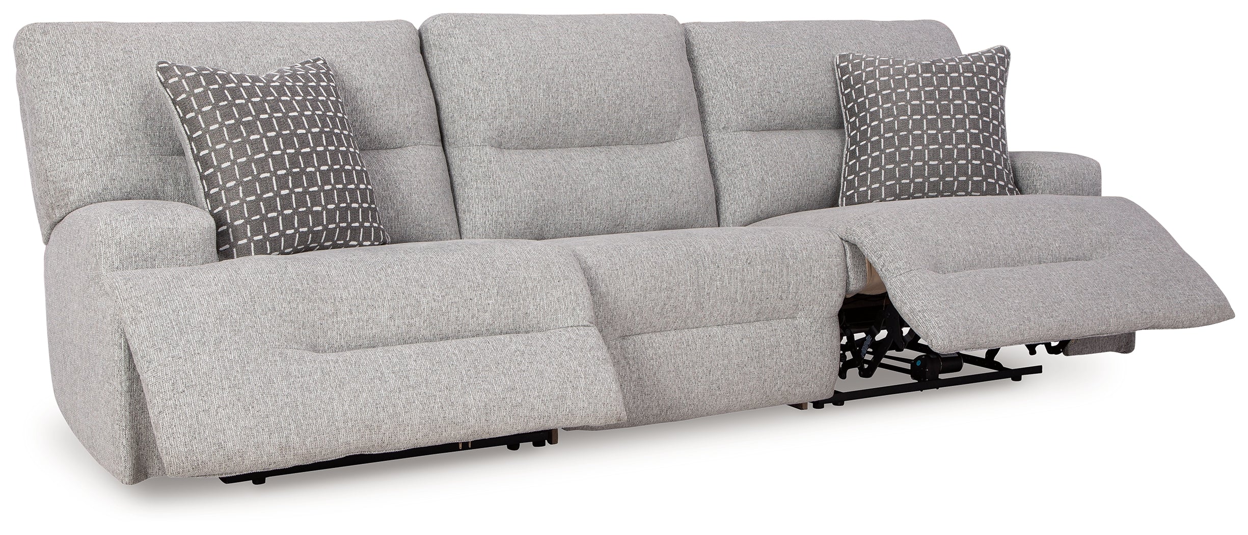 Acklen Place Pewter 3-Piece Power Reclining Sectional Sofa