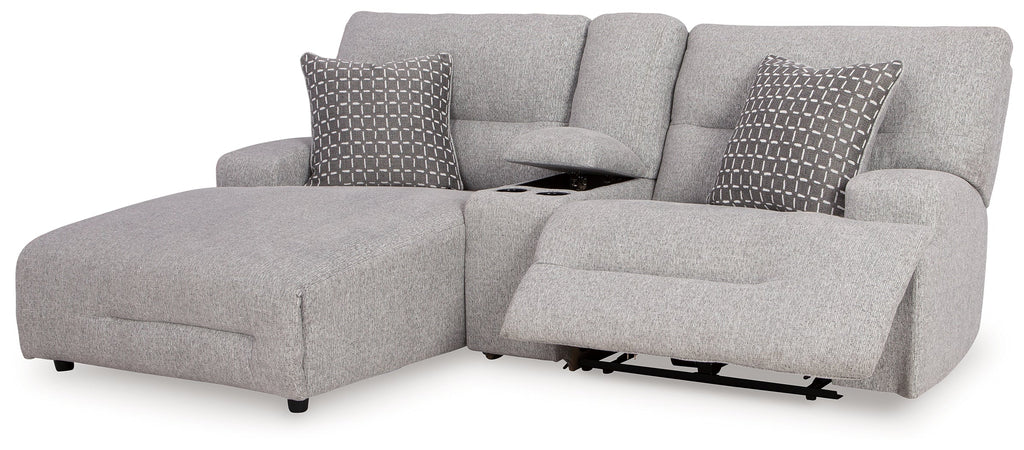 Acklen Place 3 Pc Power Reclining Sectional Sofa, Pewter