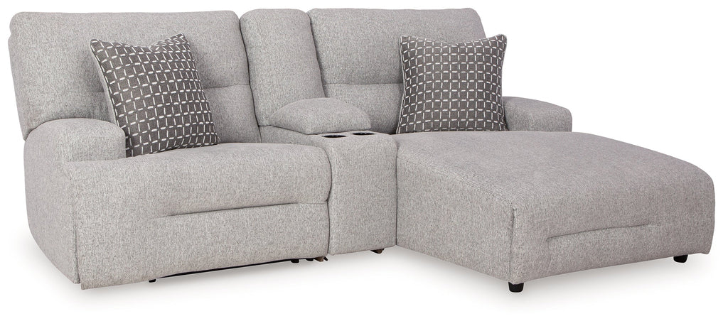 Acklen Place 3 Pc Power Reclining Sectional Sofa, Pewter
