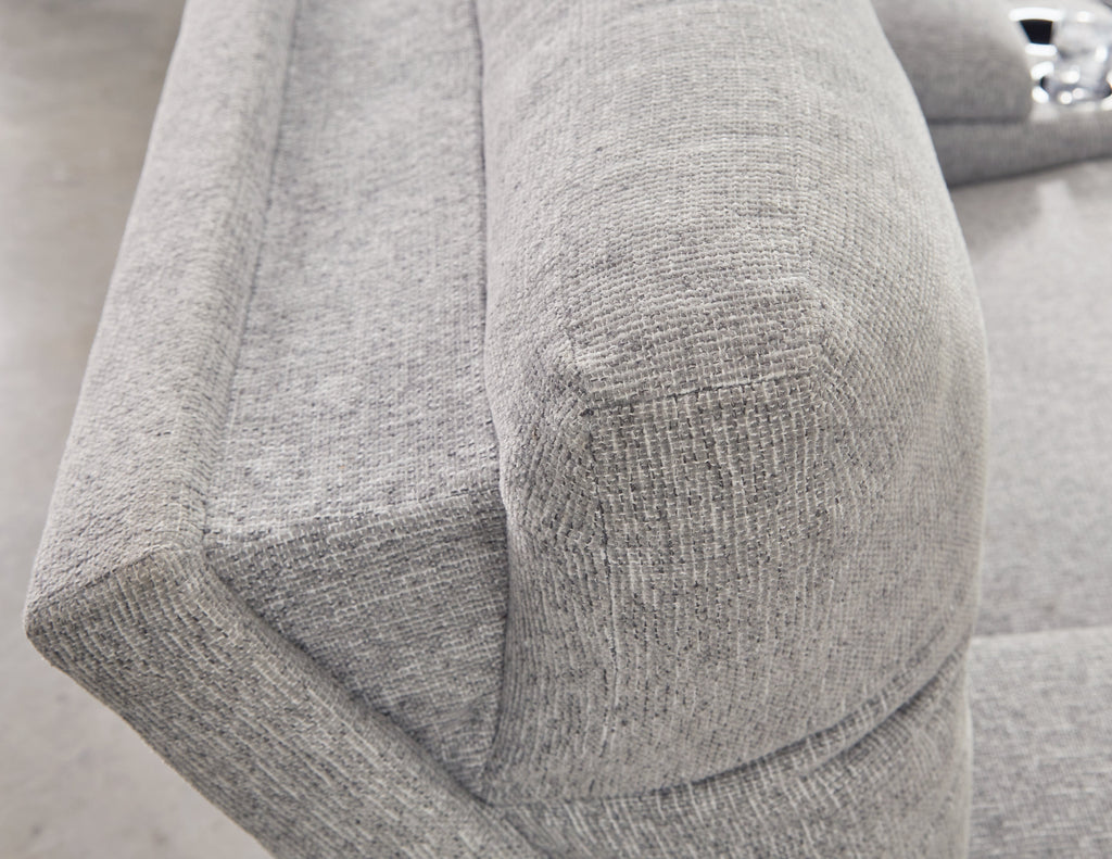 Acklen Place 3 Pc Power Reclining Sectional Sofa, Pewter