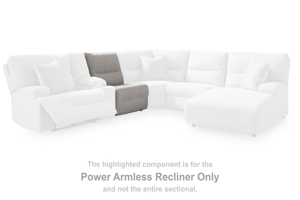 Acklen Place Pewter 5-Piece Power Reclining Sectional