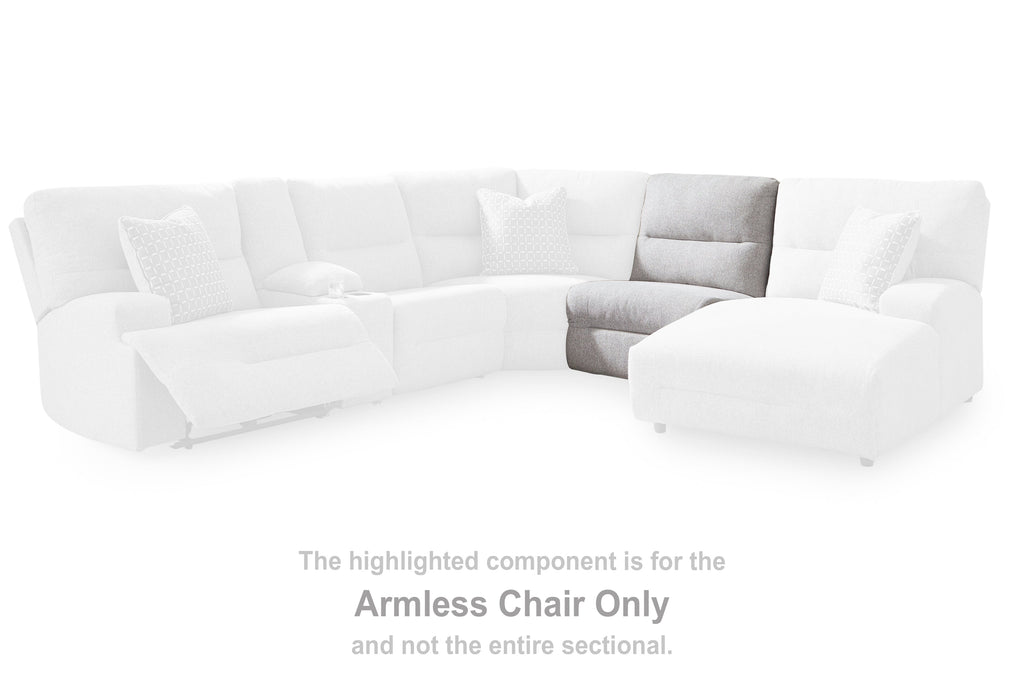 Acklen Place Pewter 5-Piece Power Reclining Sectional