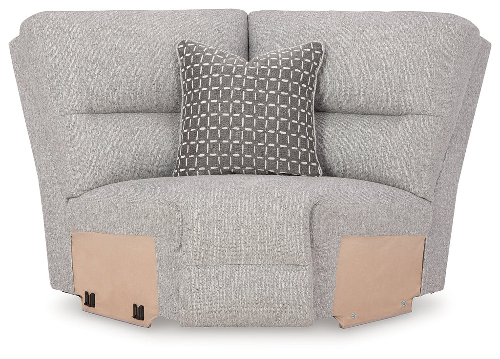 Acklen Place Pewter 6-Piece Power Reclining Sectional