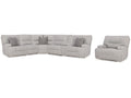 Acklen Place 6 Pc Power Reclining Sectional and Power Recliner, Pewter