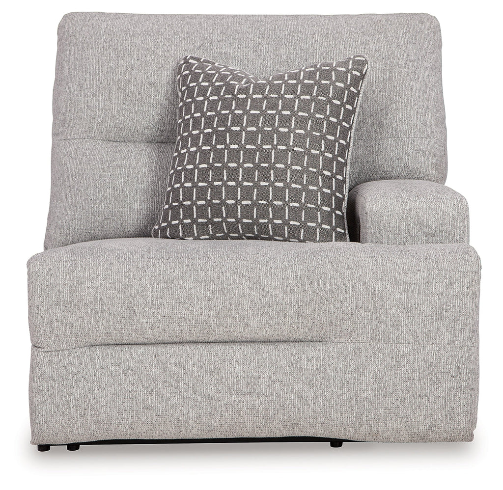 Acklen Place 6 Pc Power Reclining Sectional and Power Recliner, Pewter