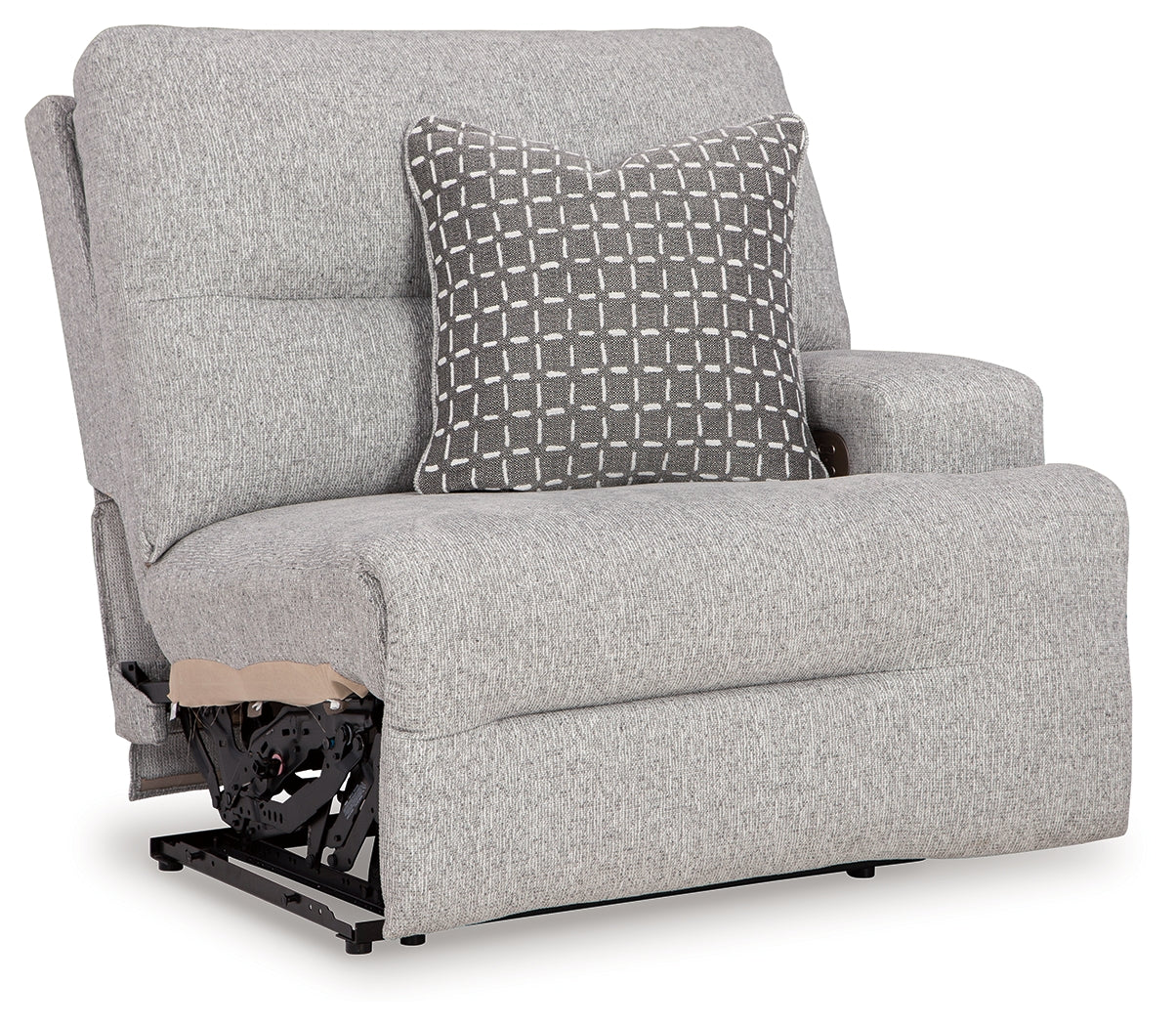 Acklen Place 6 Pc Power Reclining Sectional and Power Recliner, Pewter
