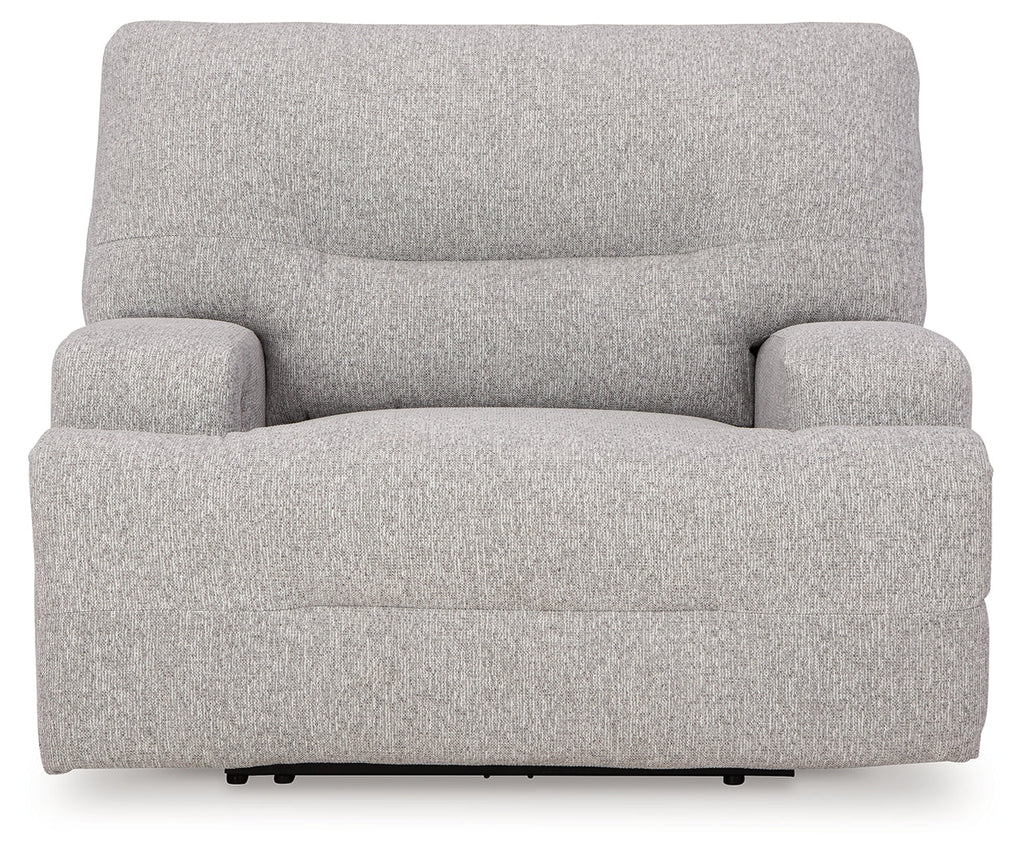 Acklen Place 6 Pc Power Reclining Sectional and Power Recliner, Pewter