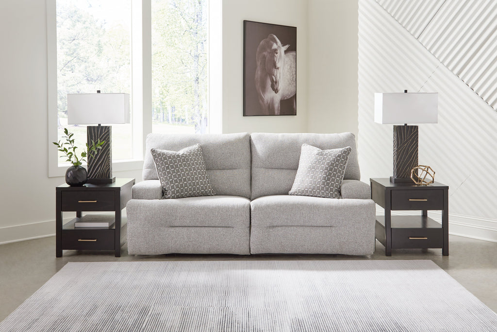 Acklen Place 7 Pc Power Sectional Reclining Sofa, Pewter