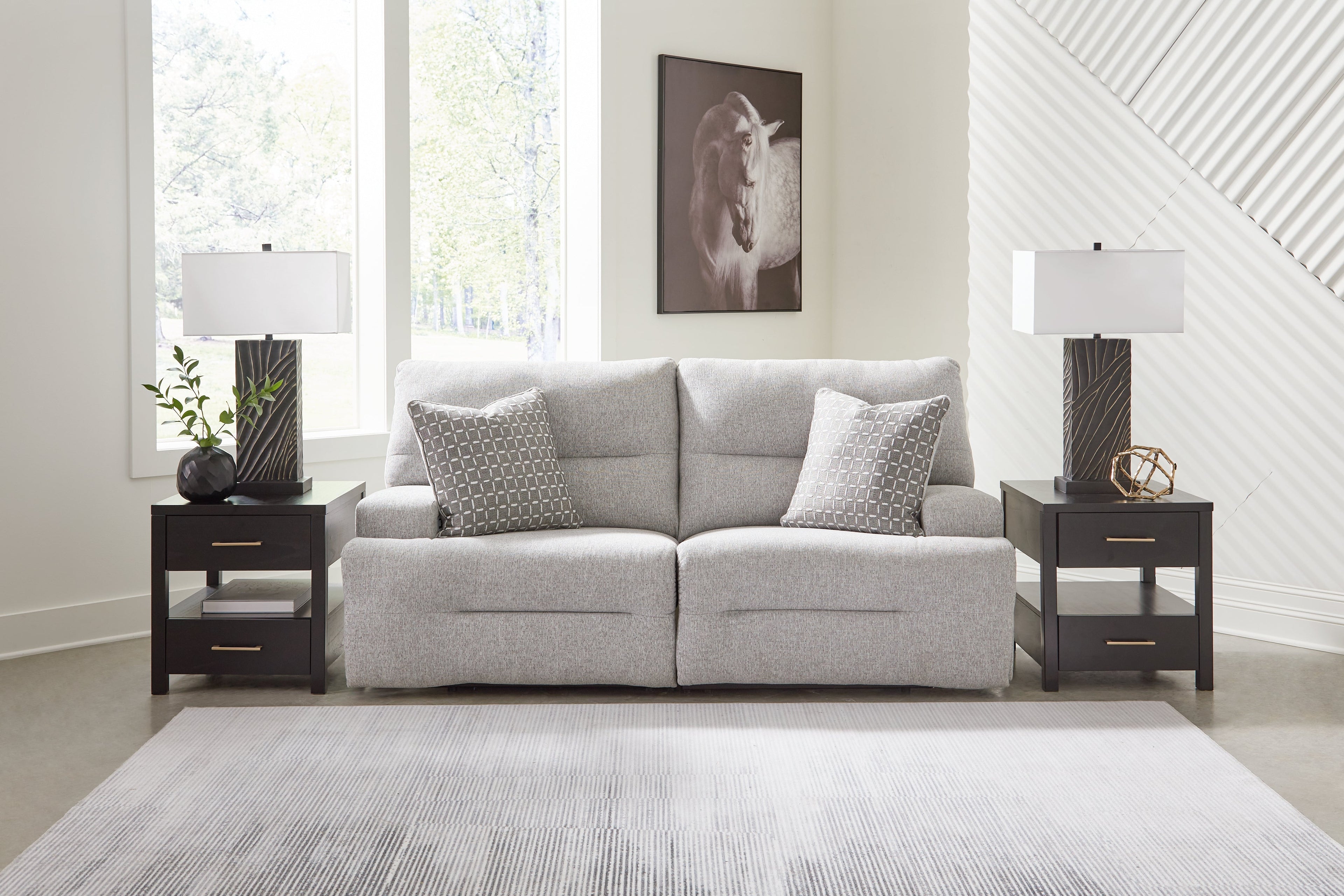 Acklen Place 7 Pc Power Sectional Reclining Sofa, Pewter