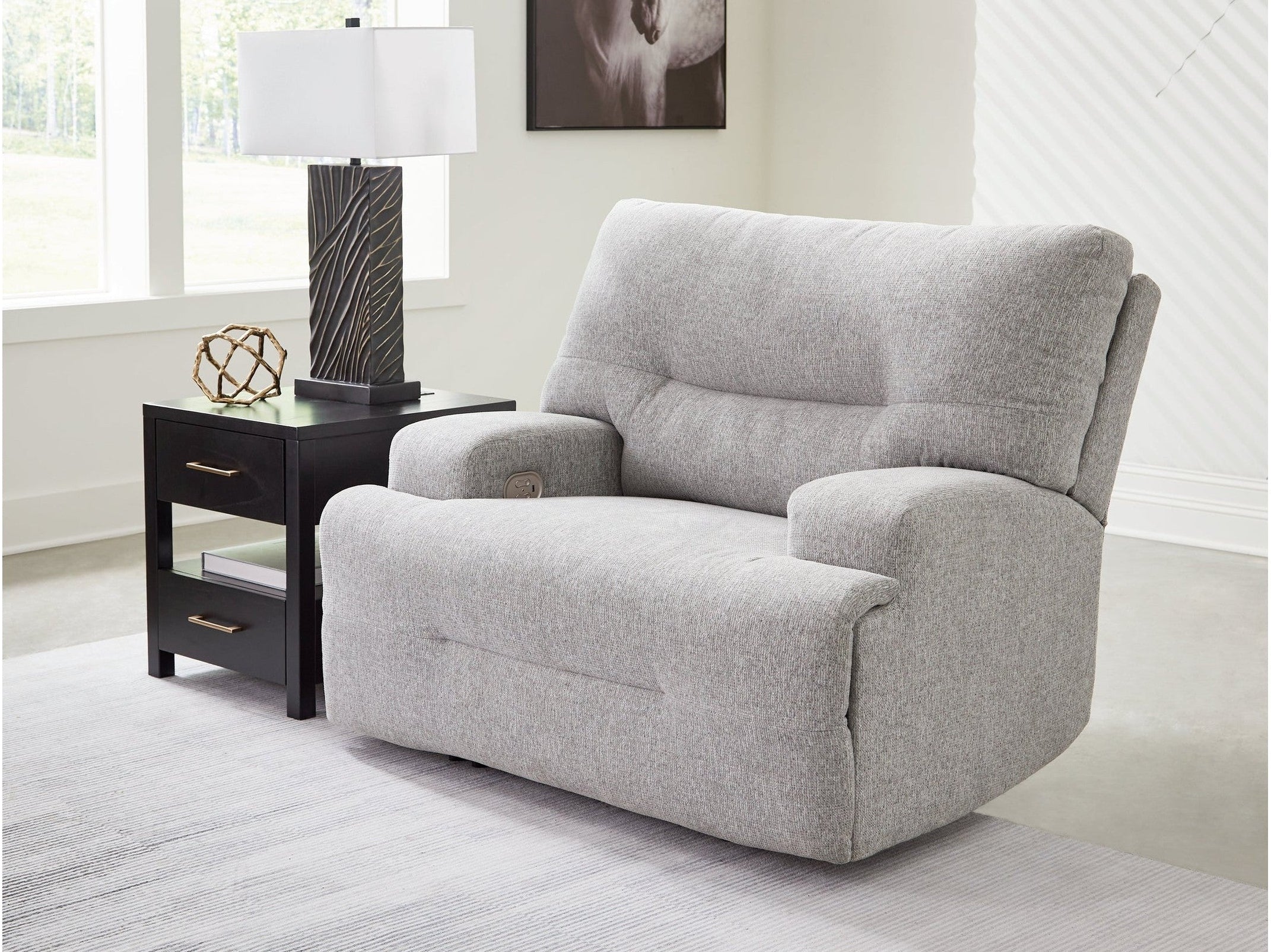 Acklen Place Pewter Wide Seat Power Recliner