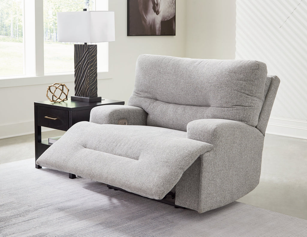 Acklen Place Pewter Wide Seat Power Recliner