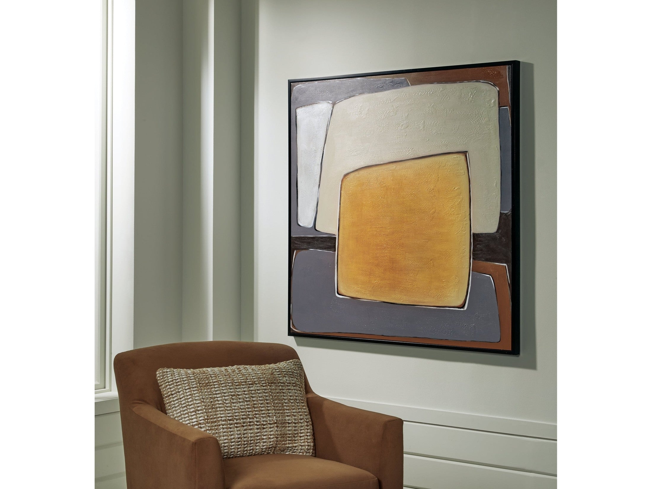 Actman Cream/Brown/Gray Wall Art