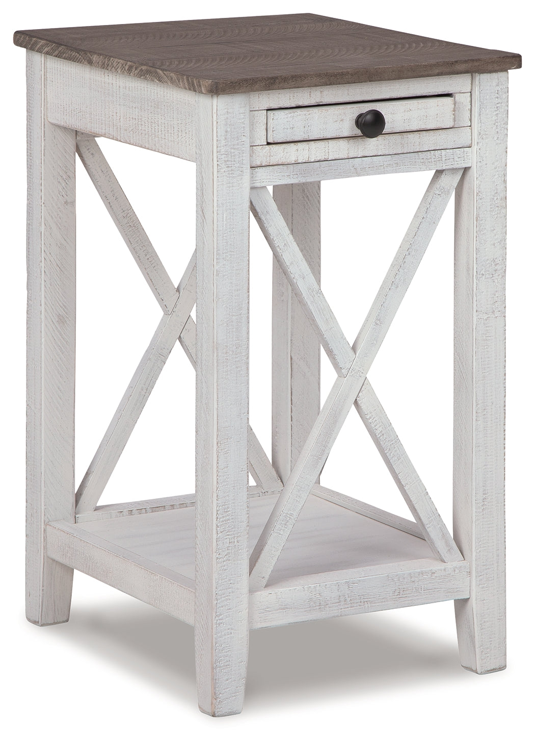 Adalane White & Gray Accent Table