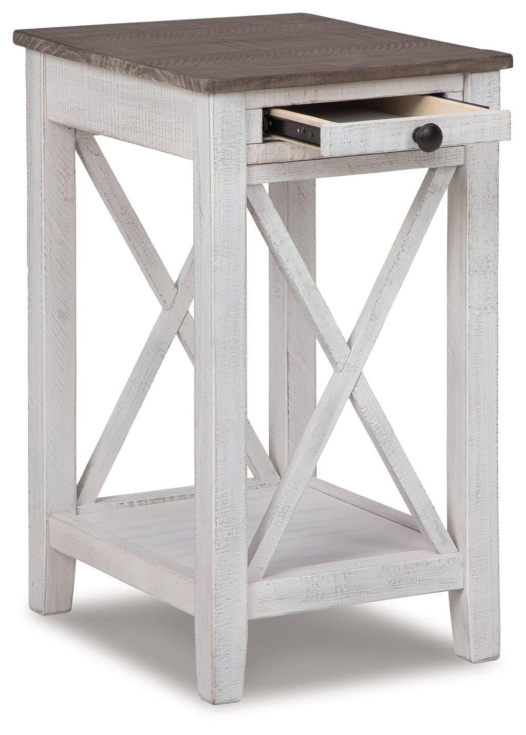 Adalane White & Gray Accent Table