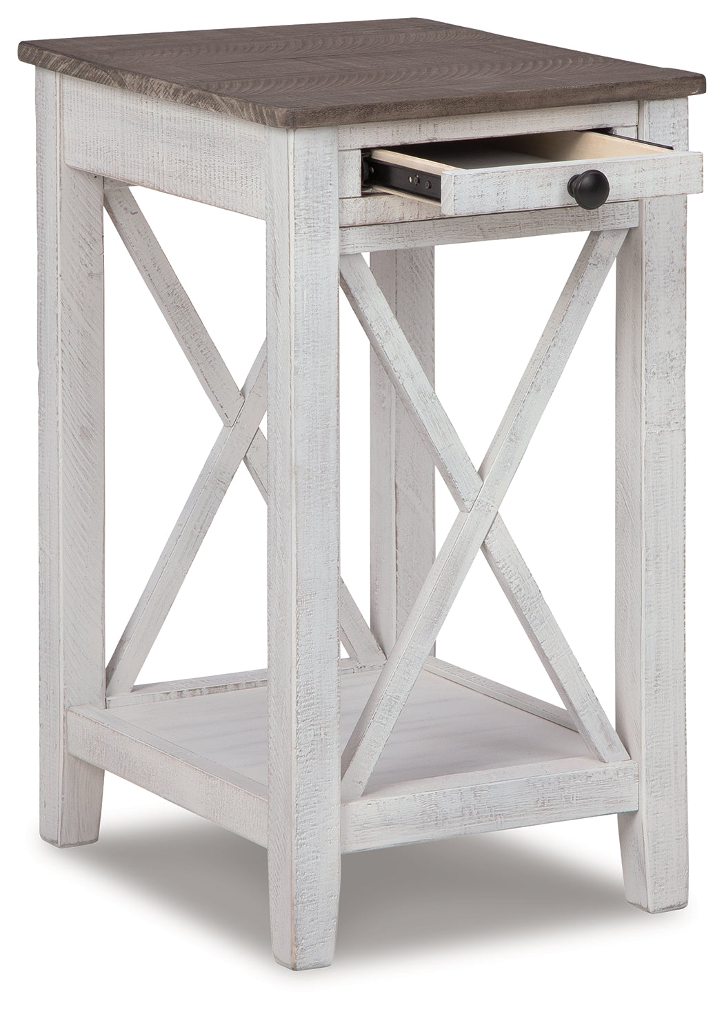 Adalane White & Gray Accent Table