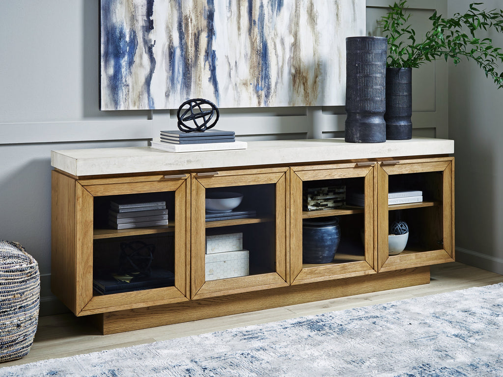 Adanworth Light Brown/Gray Accent Cabinet