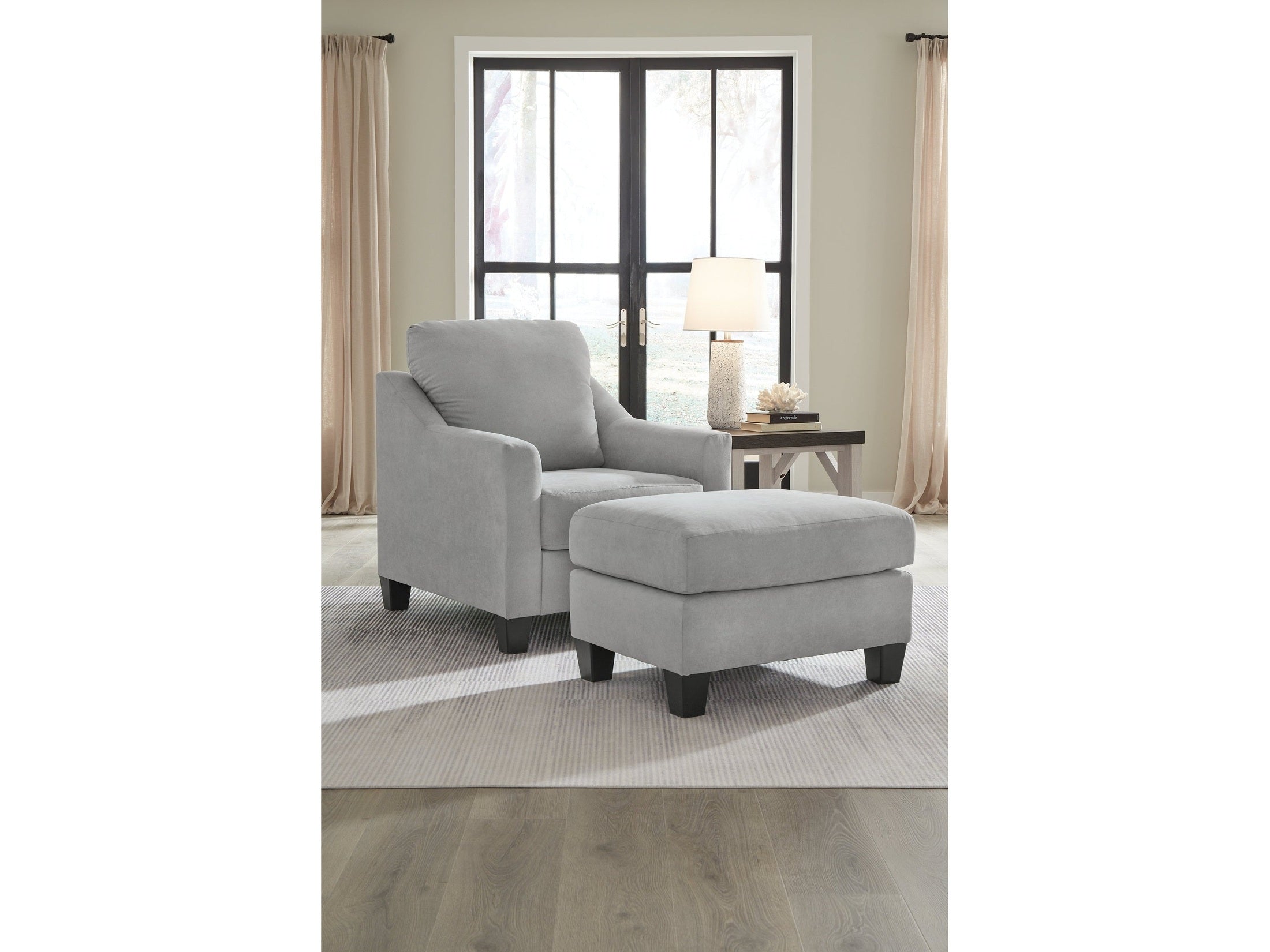Adlai Shadow Chair & Ottoman