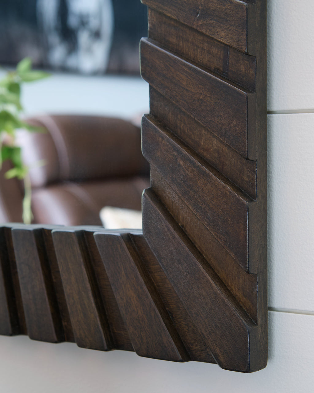 Advin Dark Brown Accent Mirror