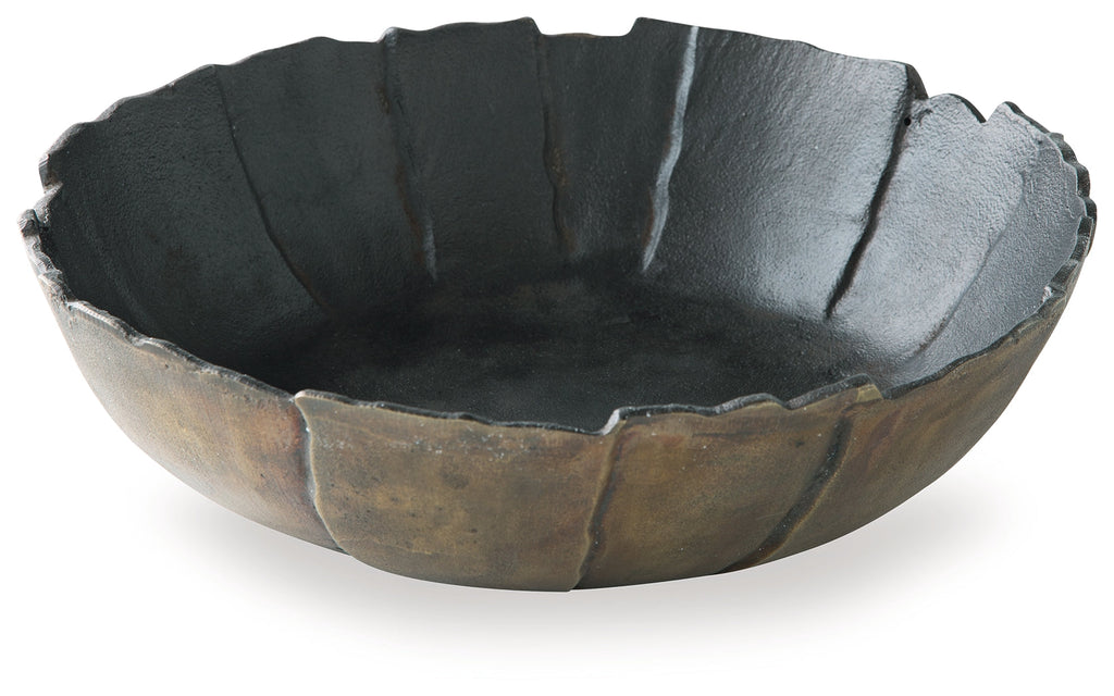 Aidman Black/Antique Gold Bowl