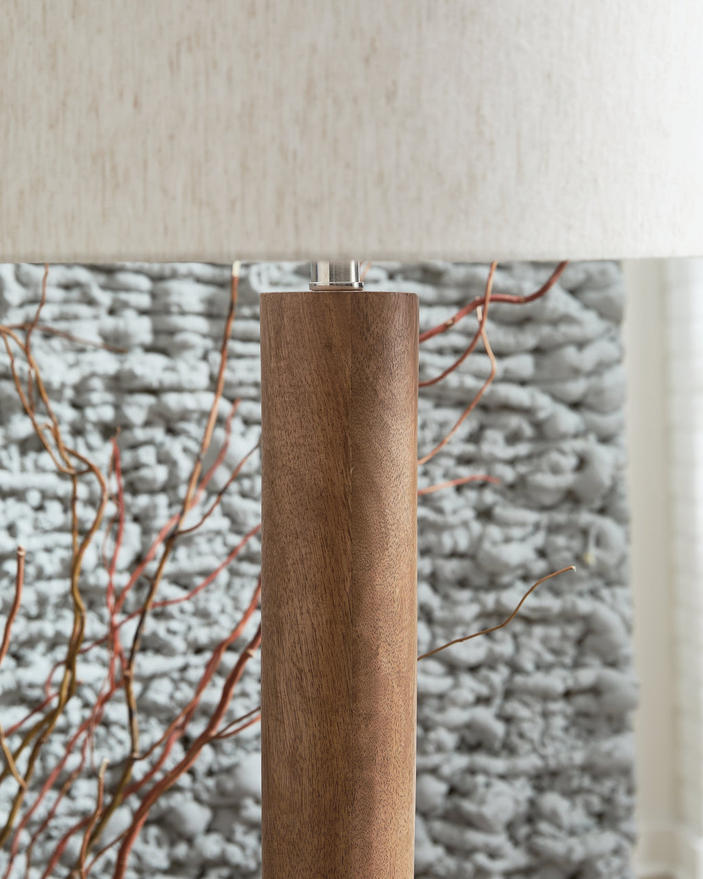 Ailsa Natural Brown Wood Floor Lamp (1/CN)
