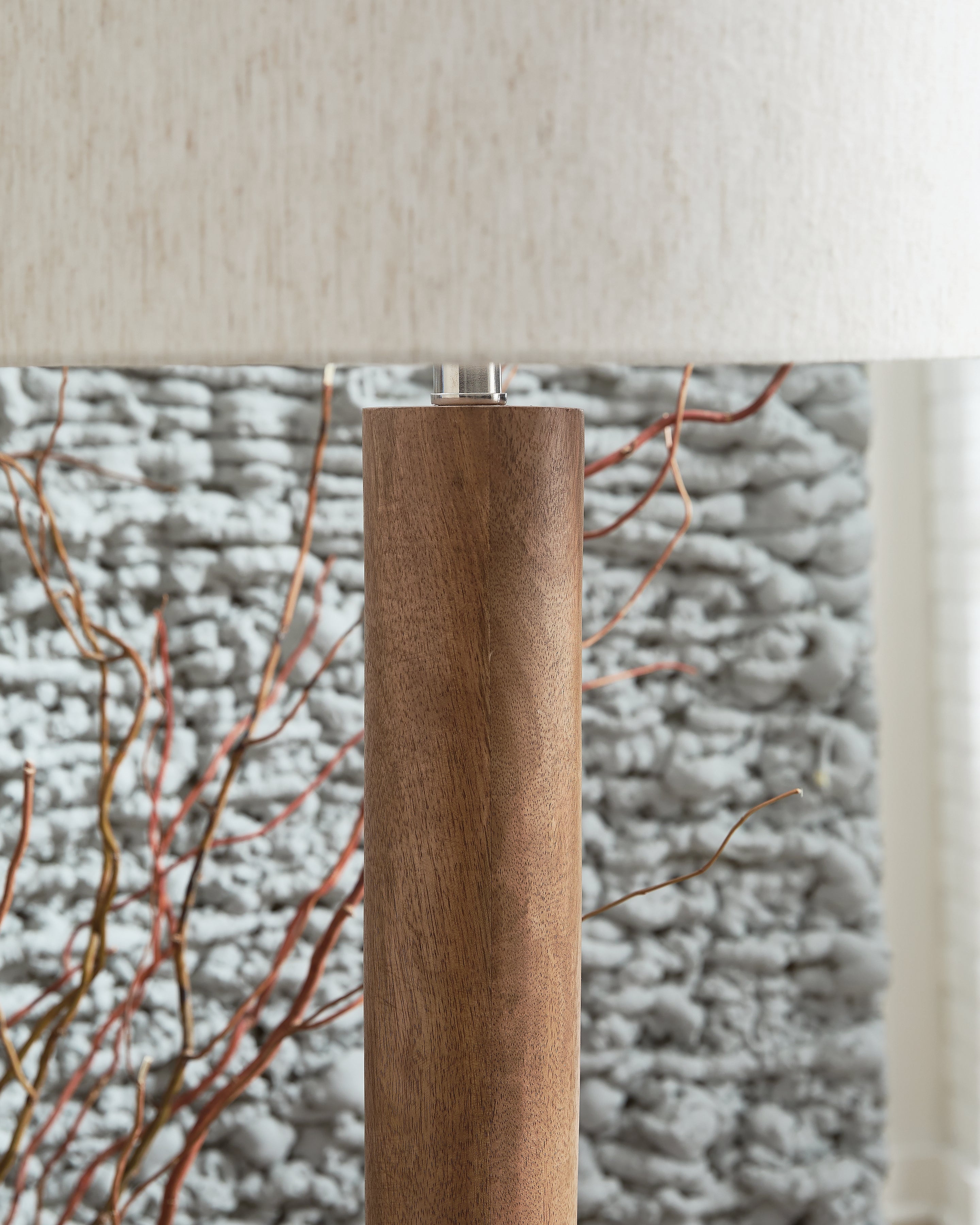 Ailsa Natural Brown Wood Floor Lamp (1/CN)