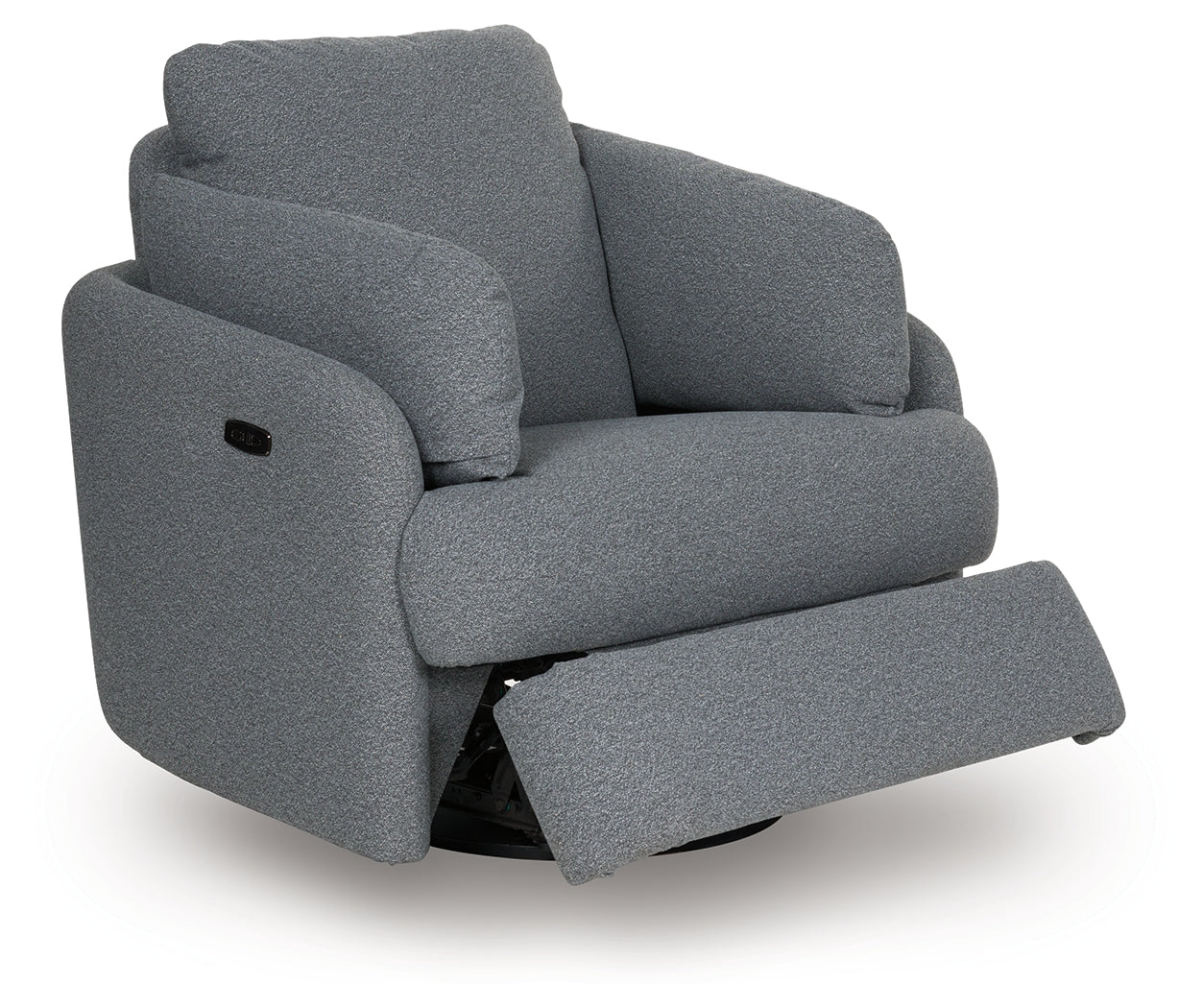 Alainmont Next-Gen Nuvella Salt and Pepper Swivel Power Recliner