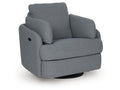 Alainmont Next-Gen Nuvella Salt and Pepper Swivel Power Recliner