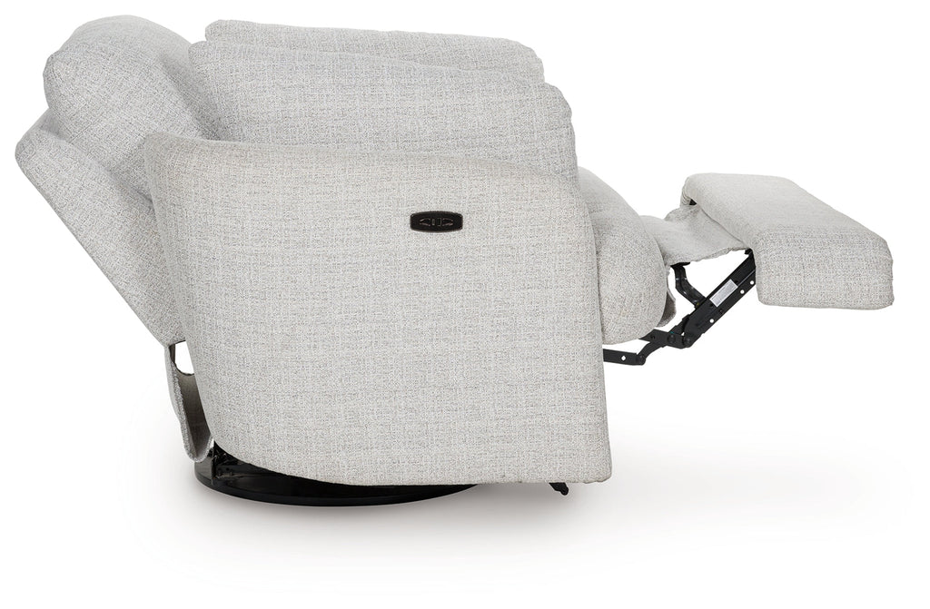 Alainmont Next-Gen Nuvella Stone Swivel Power Recliner