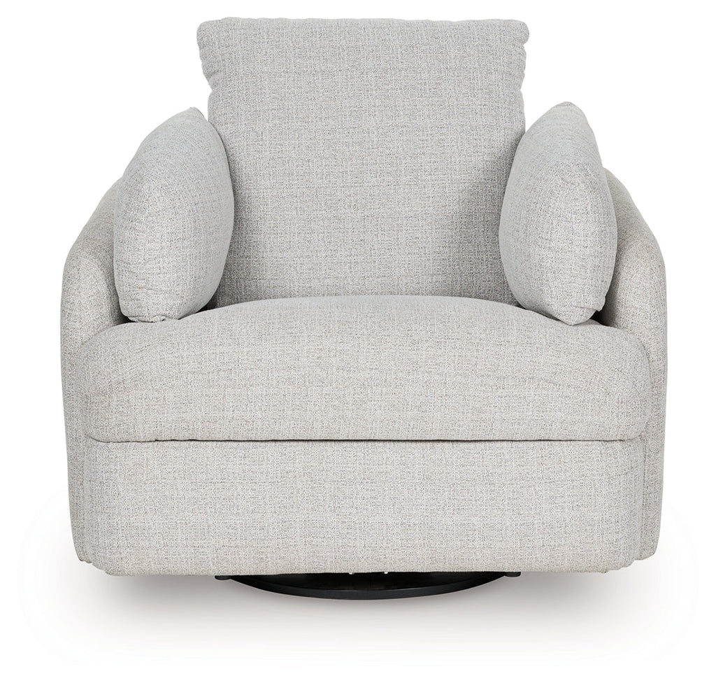 Alainmont Next-Gen Nuvella Stone Swivel Power Recliner