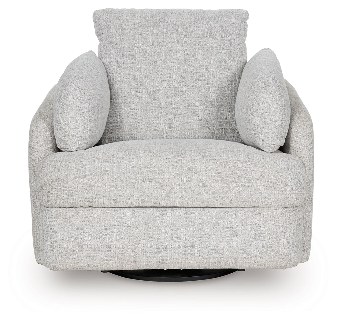 Alainmont Next-Gen Nuvella Stone Swivel Power Recliner