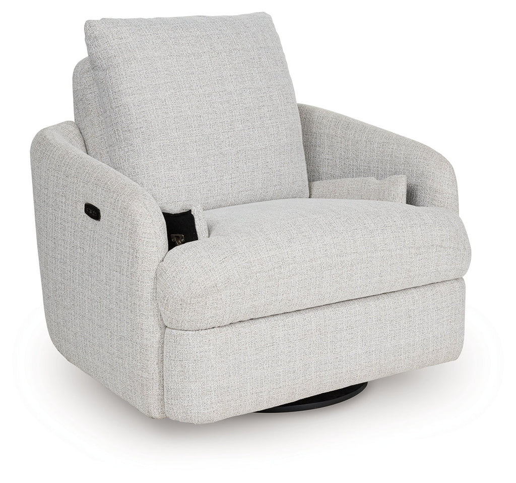 Alainmont Next-Gen Nuvella Stone Swivel Power Recliner