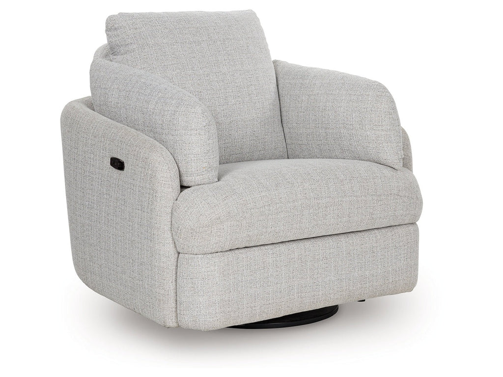 Alainmont Next-Gen Nuvella Stone Swivel Power Recliner