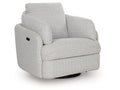 Alainmont Next-Gen Nuvella Stone Swivel Power Recliner