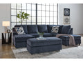 Albar Place Cobalt 2-Piece Sectional & Ottoman