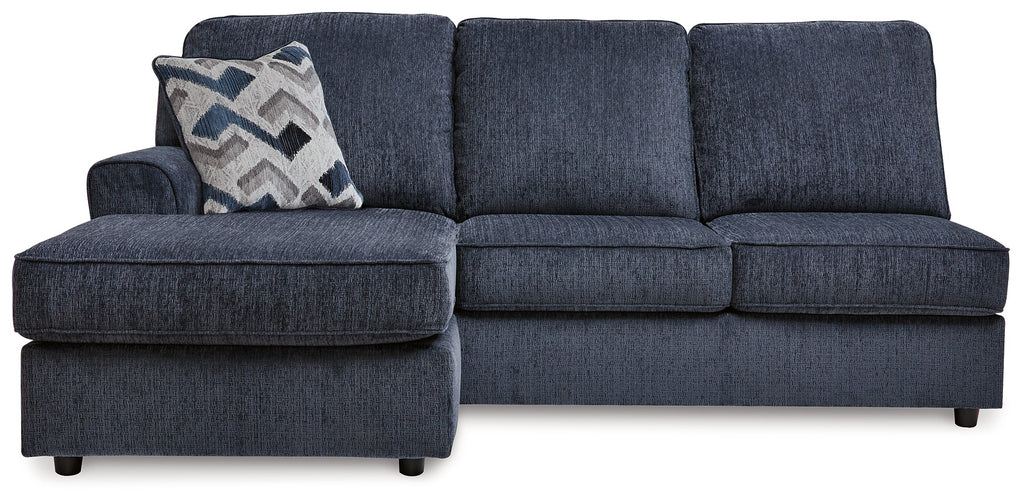 Albar Place Cobalt 2-Piece Sectional & Ottoman
