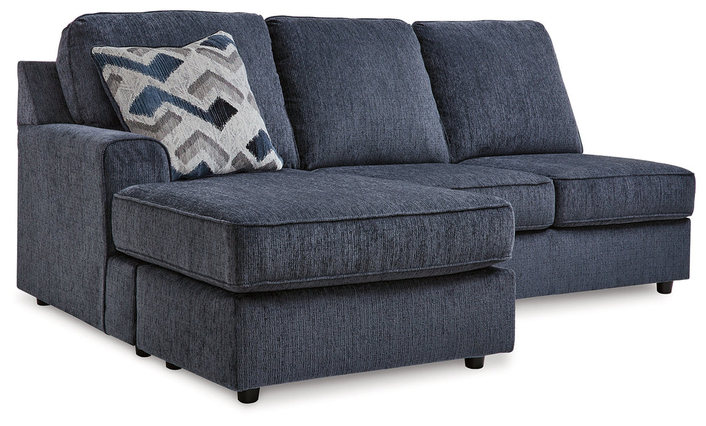 Albar Place Cobalt 2-Piece Sectional & Ottoman