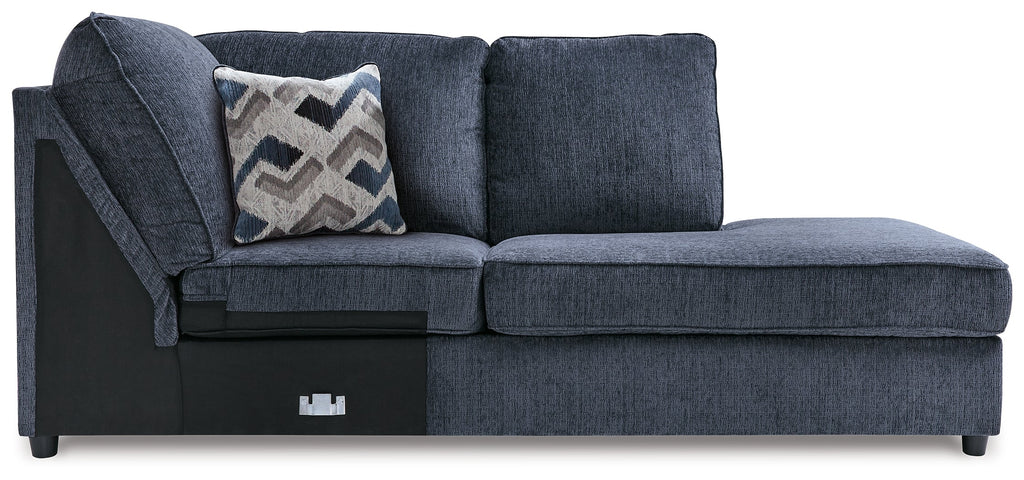 Albar Place Cobalt 2-Piece Sectional & Ottoman