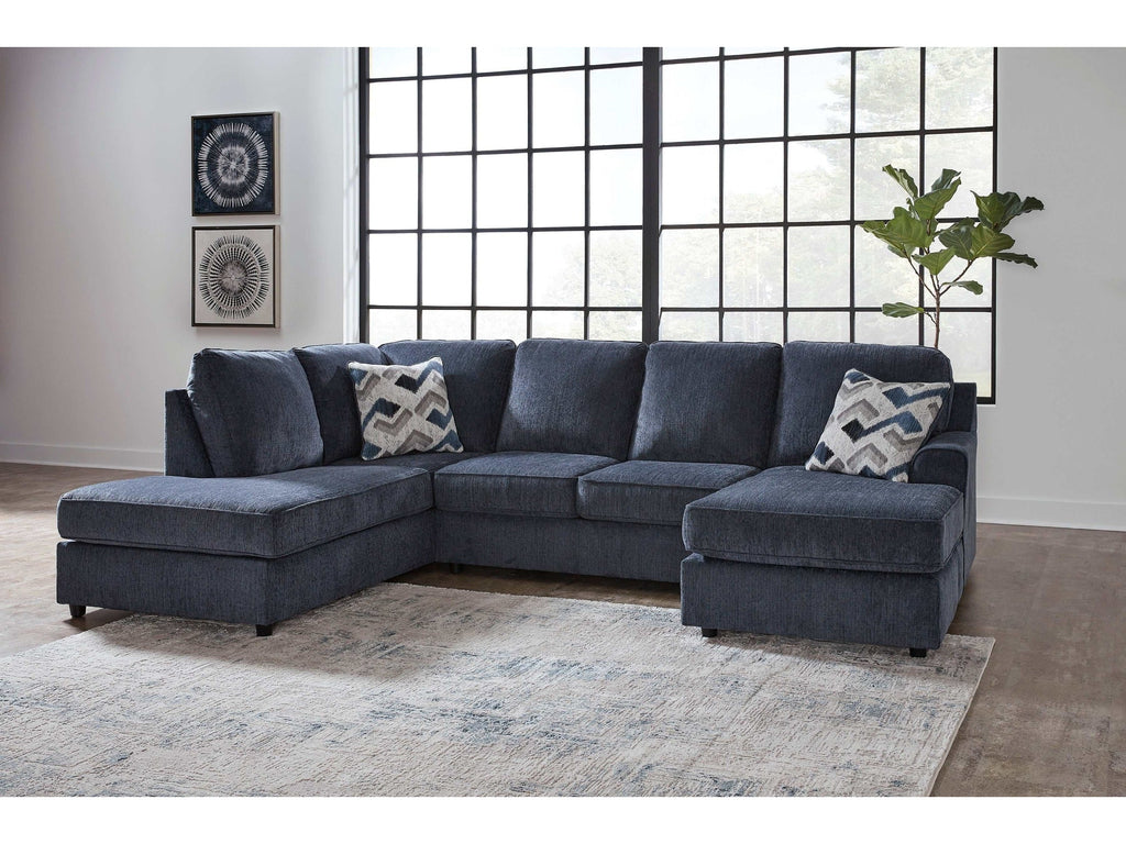 Albar Place Cobalt 2pc Sectional w/ LAF Corner Chaise