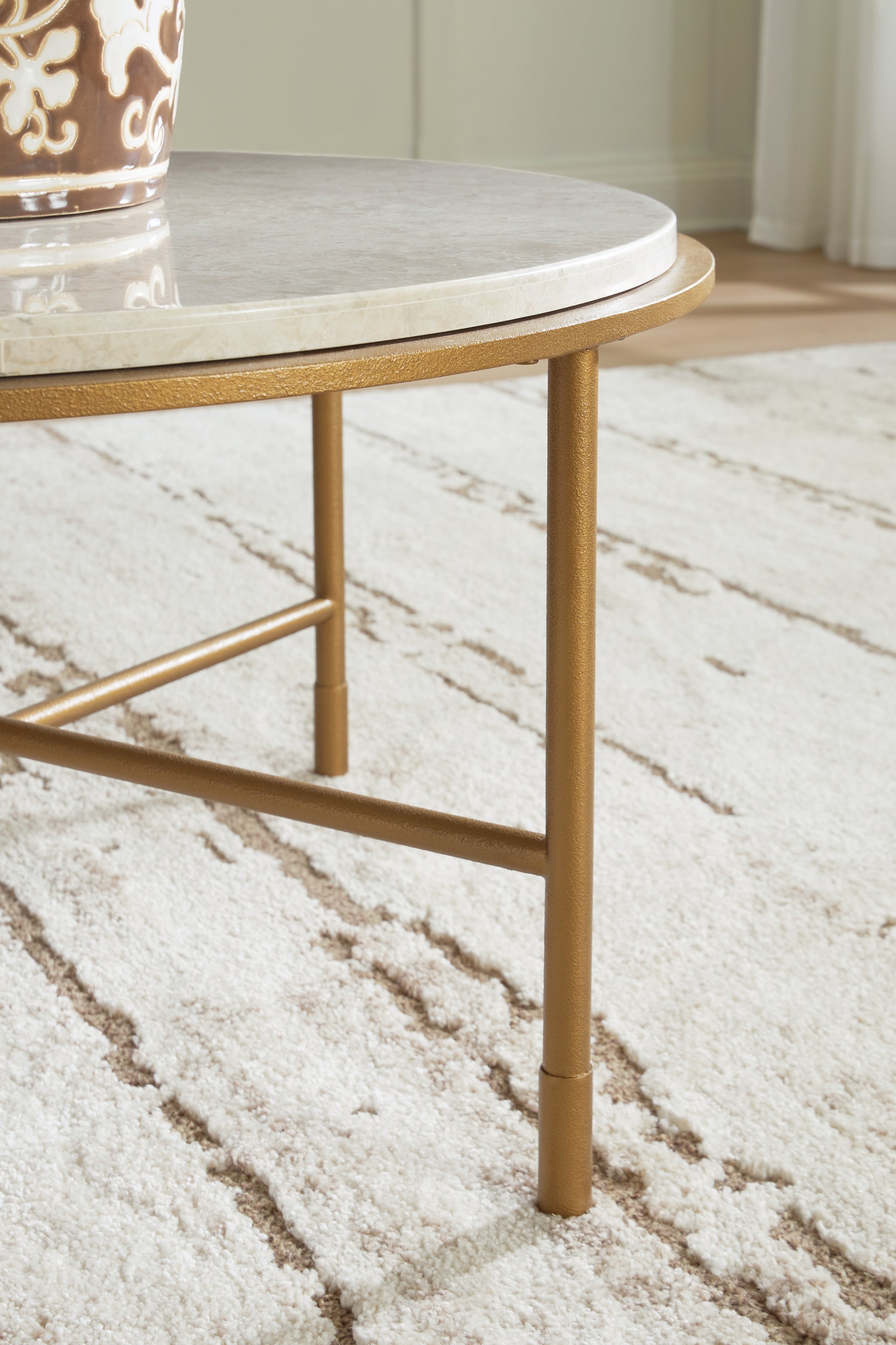 Alben Antique Gold Coffee Table