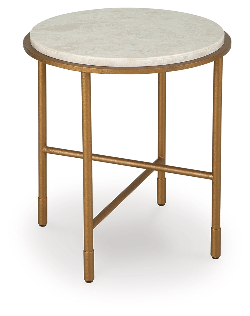 Alben Antique Gold End Table