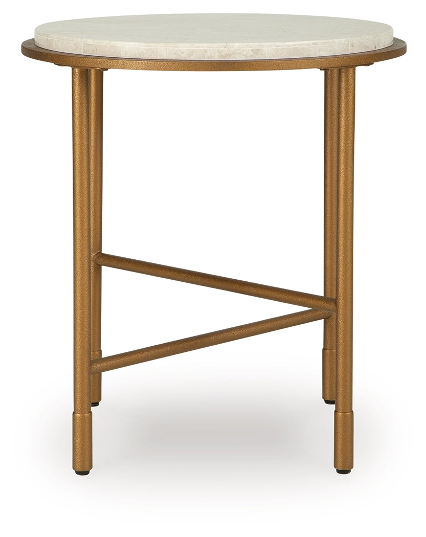 Alben Antique Gold End Table