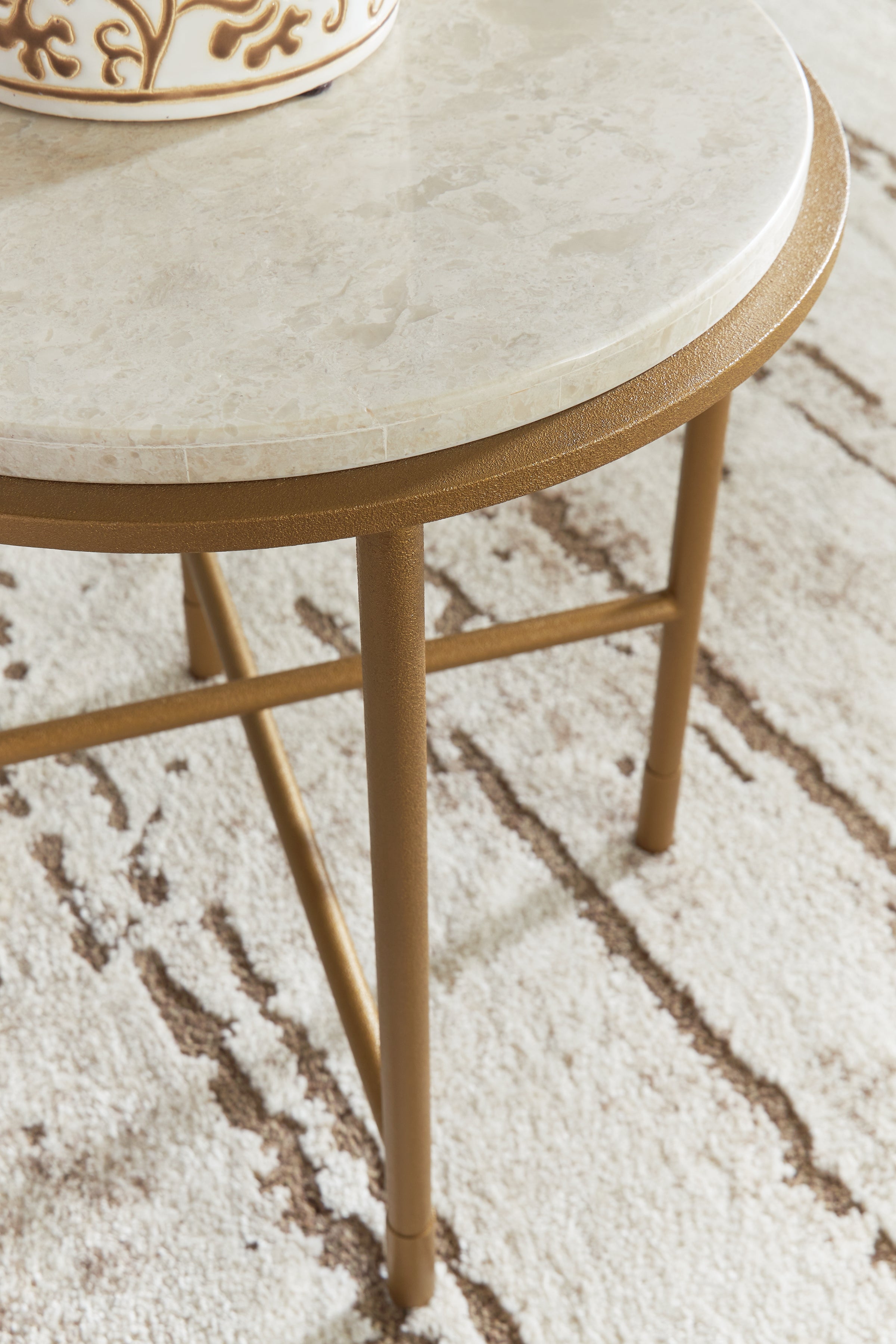 Alben Antique Gold End Table